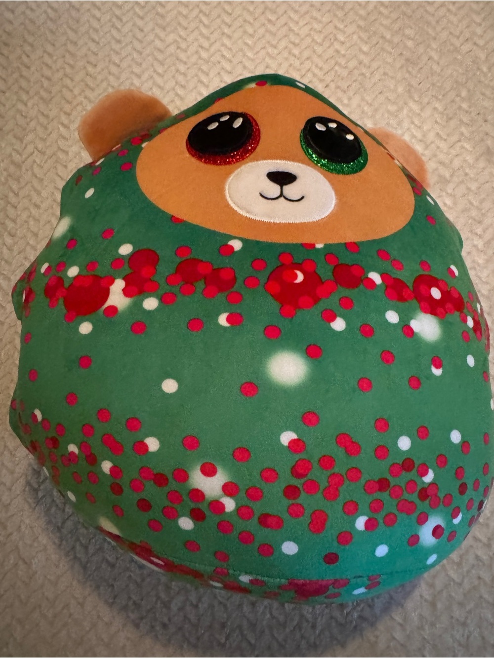 TY Everett Christmas Tree Bear Squishy